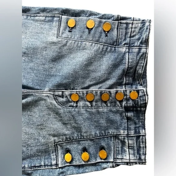 J Brand High-Waisted Sailor Button Jeans, Size [24], Blue Wash, Natasha - Picture 5 of 13